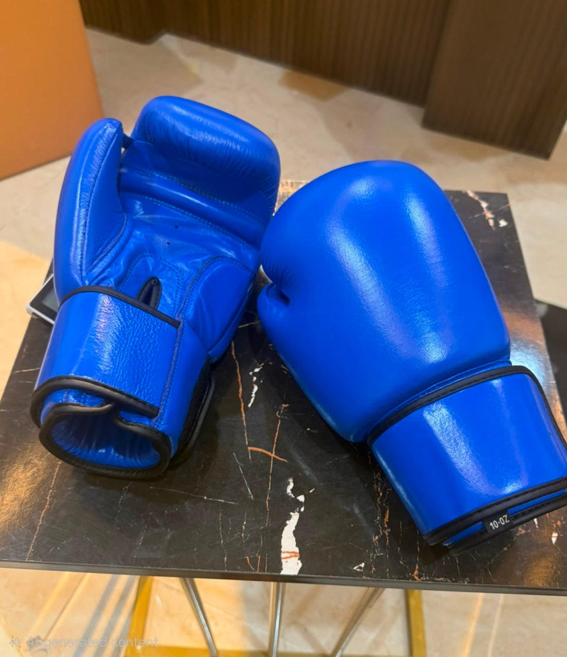 Pro-Style Genuine Leather Boxing Gloves – Royal Blue